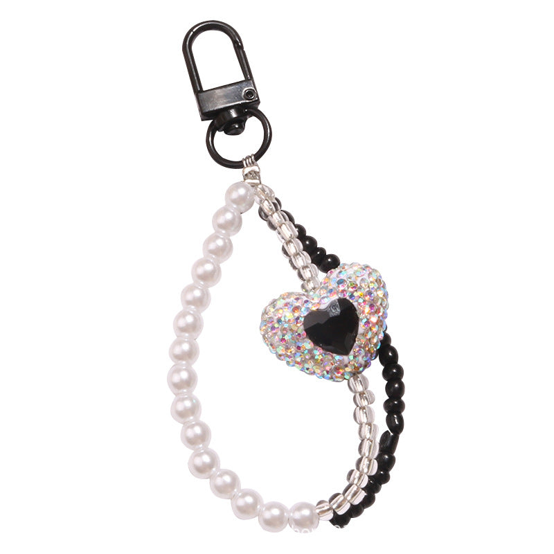 Wholesale Full Diamond Love Gemstone Acrylic Keychain